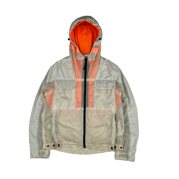 Stone Island 2016 Marina Reflective Spellout Mesh Dual Layer Jacket - Medium