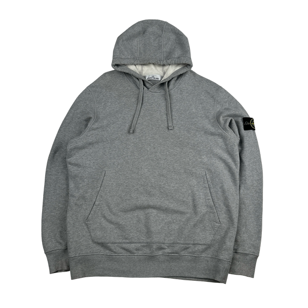 Stone Island 2022 Grey Pullover Cotton Hoodie - XXL