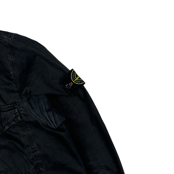 Stone Island Black Cotton Overshirt - Small