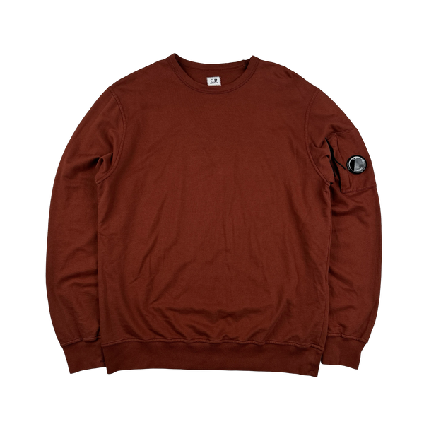 CP Company Rust Cotton Crewneck Jumper - Large