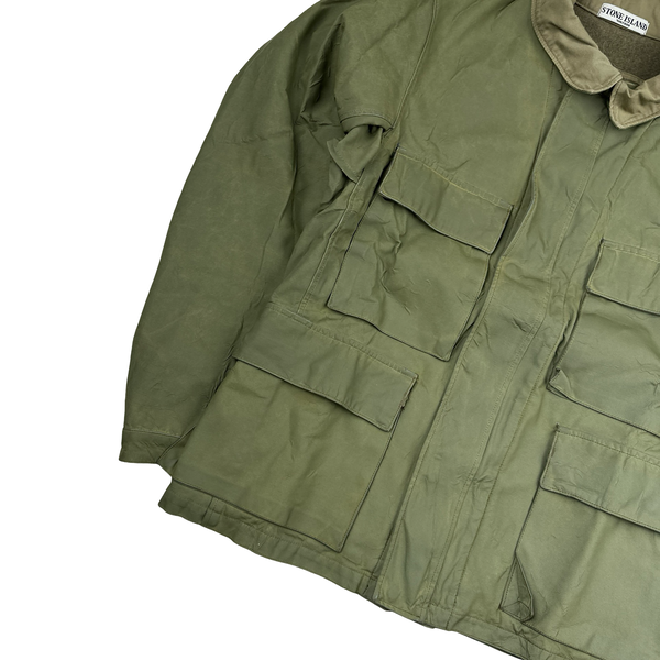 Stone Island 2007 Antiqued Reflective Field Jacket - Large