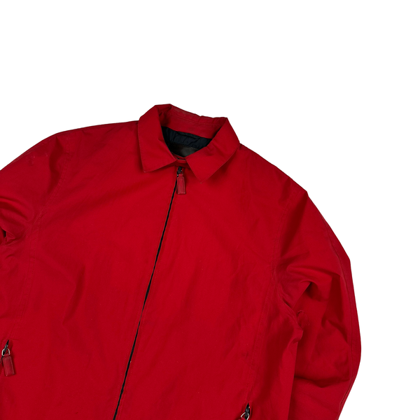 Prada Red Goretex Tab Zipped Parka Jacket - Small