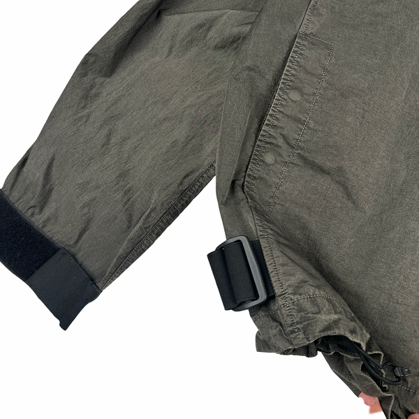 Nemen Grey Nylon Hooded Lightweight Jacket - Large