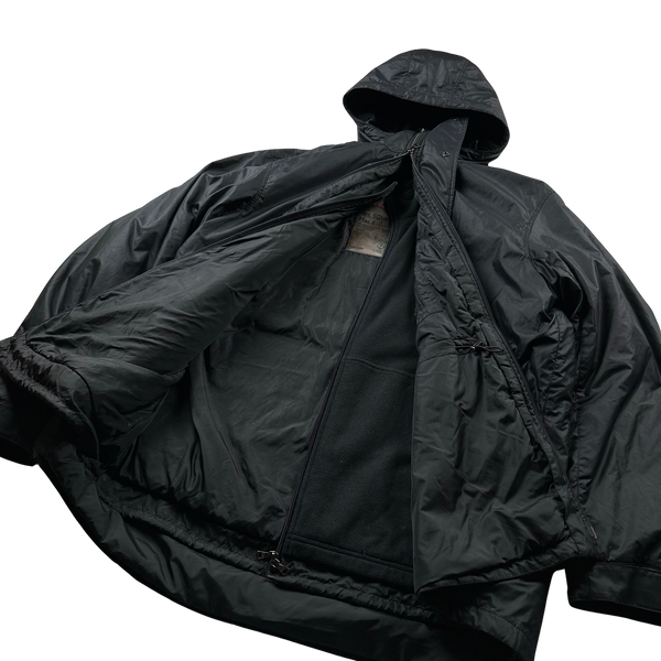 Prada Black Nylon Dual Layer 2 In 1 Fleece Parka Jacket - 3XL