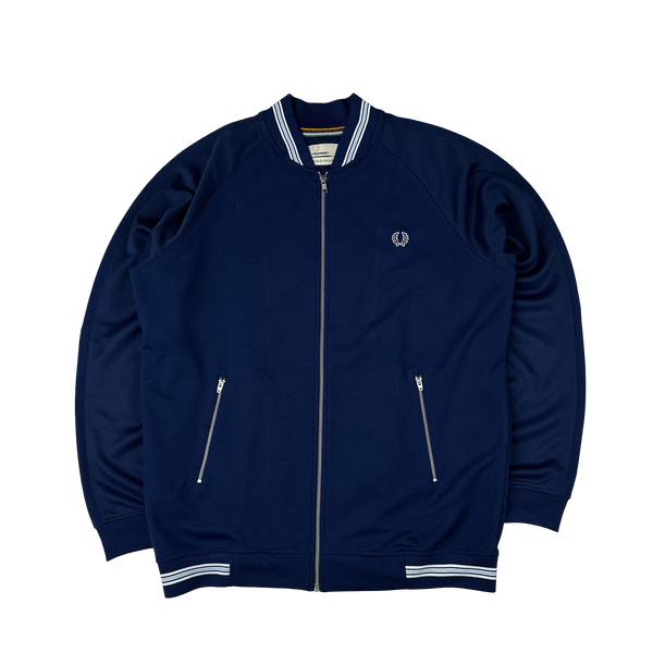 Fred Perry Blue Zipped Tracksuit Jacket - Large