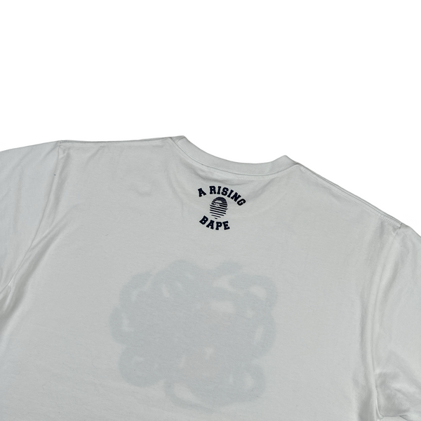 Bape Graphic A Rising Bape Spellout White T Shirt - XXL