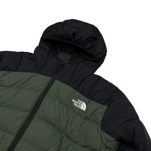 North Face Green/Black Down Filled Puffer Jacket - Large