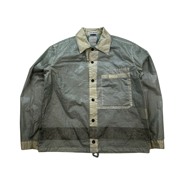 Stone Island SS2000 Green Vintage Opaque Nylon Coach Jacket - Medium
