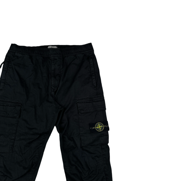 Stone Island 2022 Black RE T Cargo Trousers - 34"