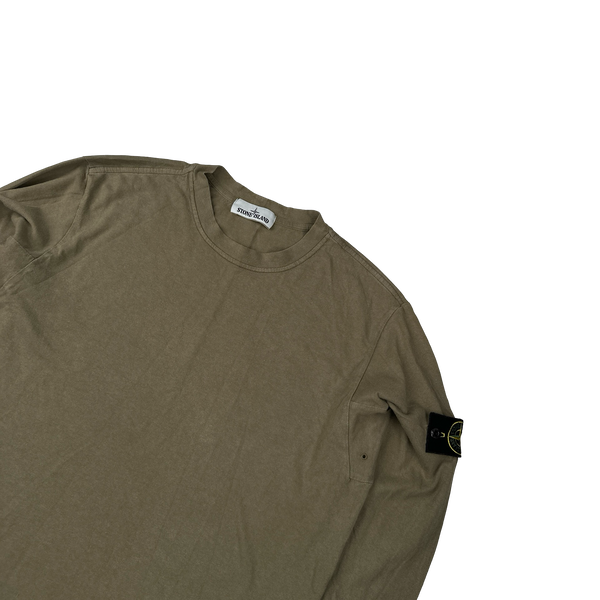 Stone Island 2017 Brown Longsleeve Cotton Top - XL