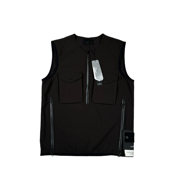 Stone Island 2020 Dark Green Ghost Piece Stretch 5L Gilet - Small