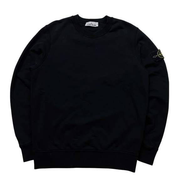 Stone Island 2021 Black Cotton Sweatshirt - Medium