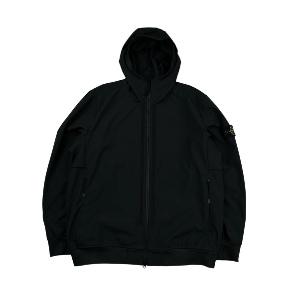 Stone Island Black Soft Shell R E Dye Tech Jacket - XXL