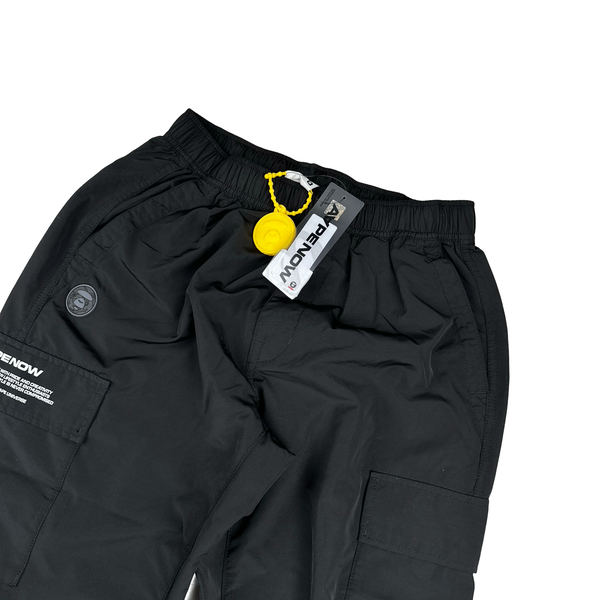 AAPE By A Bathing Ape Nylon Spellout Track Bottom Joggers - Small