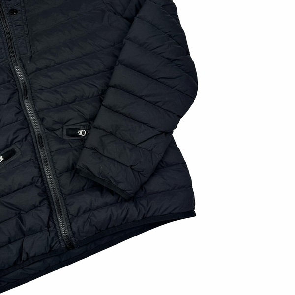 Stone Island 2019 Black Loom Woven Down Puffer Jacket - Large