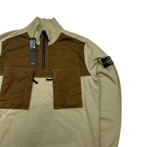 Stone Island Sample Piece Multipocket Nylon Panel Pullover Jumper - Large