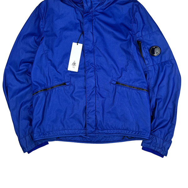 CP Company Blue Bi Mesh Lens View Jacket - Large
