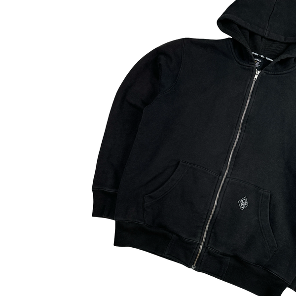 Stussy X Neighborhood Cotton Zipped Spellout Hoodie - Medium
