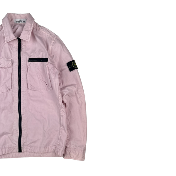 Stone Island 2017 Pink Garment Dyed Overshirt - Small
