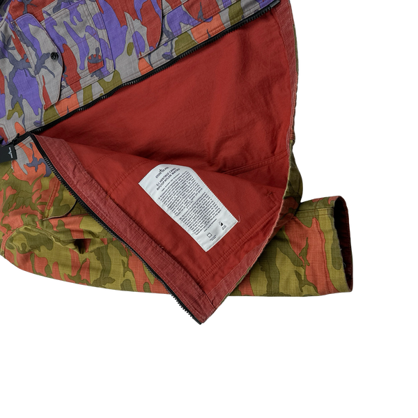 Stone Island 2022 Heritage Camo Ripstop Nylon Watro Hooded Jacket - Large