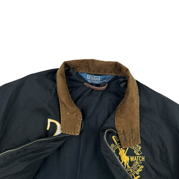 Ralph Lauren Black Watch Embroidered Big Logo Spellout Zipped Jacket - Medium
