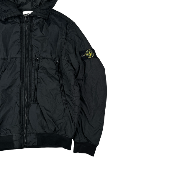 Stone Island 2019 Black Crinkle Reps NY Jacket - Large