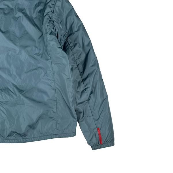 Prada Blue Red Tab Reversible Nylon Windbreaker Jacket - XL
