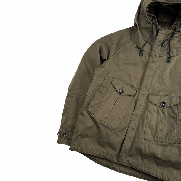 Ten C Khaki Multi Pocket Tempest Anorak Down Lined 2 in 1 Jacket - XL