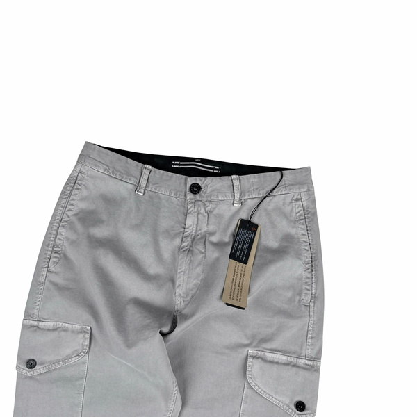 Stone Island 2024 Grey RE Fit T Cargo Trousers - 31"