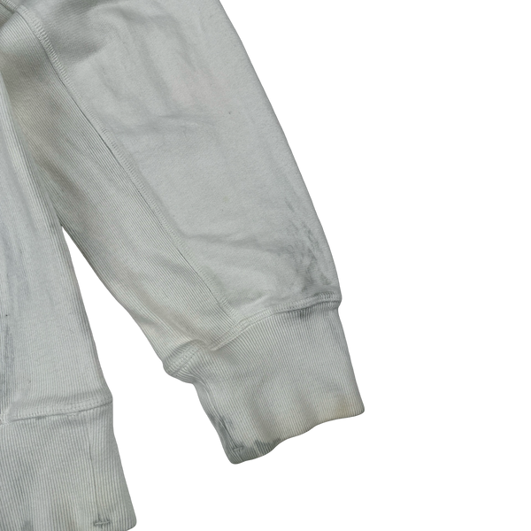 Stone Island White Hand Corrosion Crewneck Sweatshirt - XXL