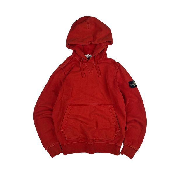 Stone Island 2019 Red Pullover Hoodie - Medium