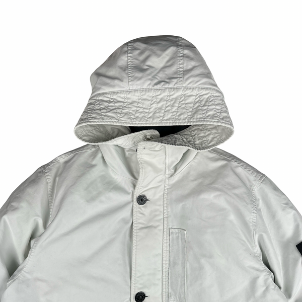 Stone Island 2022 White David TC Down Puffer Jacket - XXL