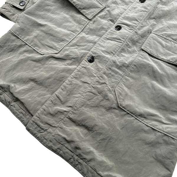 Stone Island 2011 Tan Nylon Sheen Lined Parka Jacket - Large