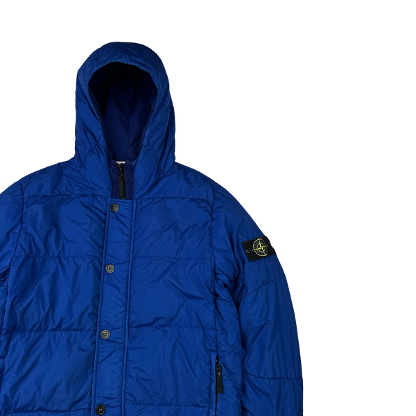 Stone Island 2015 Blue Crinkle Reps Puffer Jacket - XL