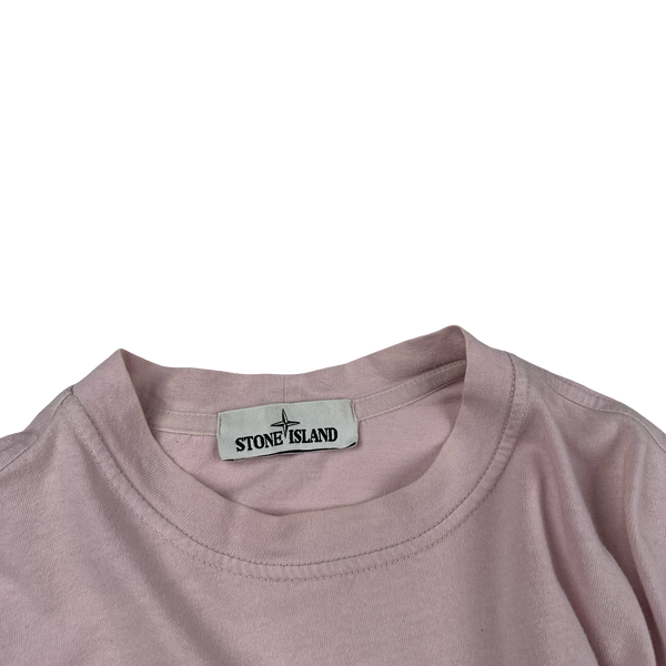 Stone Island 2017 Pink Longsleeve Cotton Top - Small