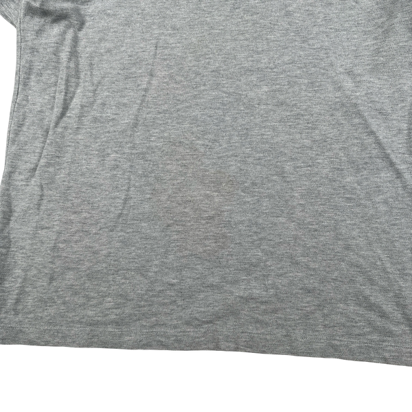 Burberry Grey Nova Check Neckline Polo Shirt - Large