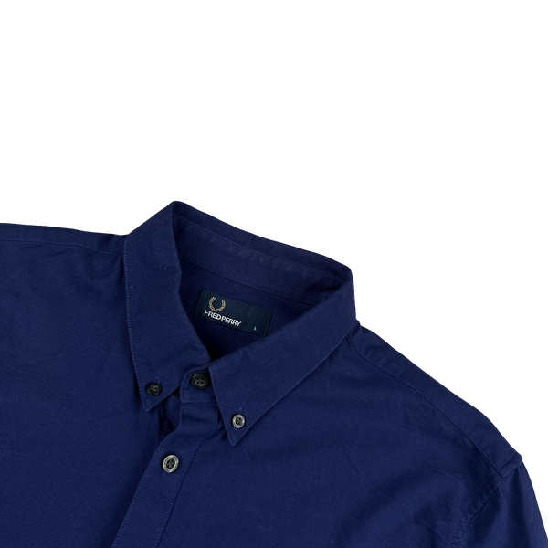 Fred Perry Blue Buttoned Shirt - Large