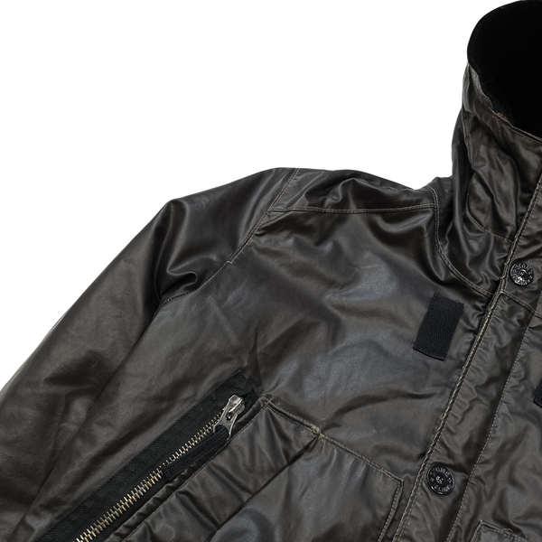 Stone Island 2011 Khaki Waxed Ice 2 Jacket - Medium