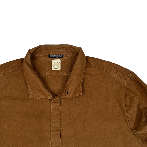 Stone Island 2012 Shadow Project Brown Cotton Buttoned Shirt - XL