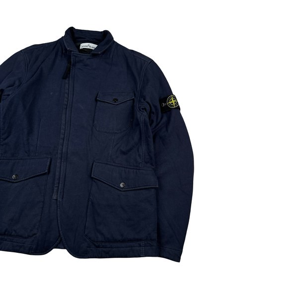 Stone Island 2016 Navy Quilted Multi Pocket Overshirt Jacket - Large