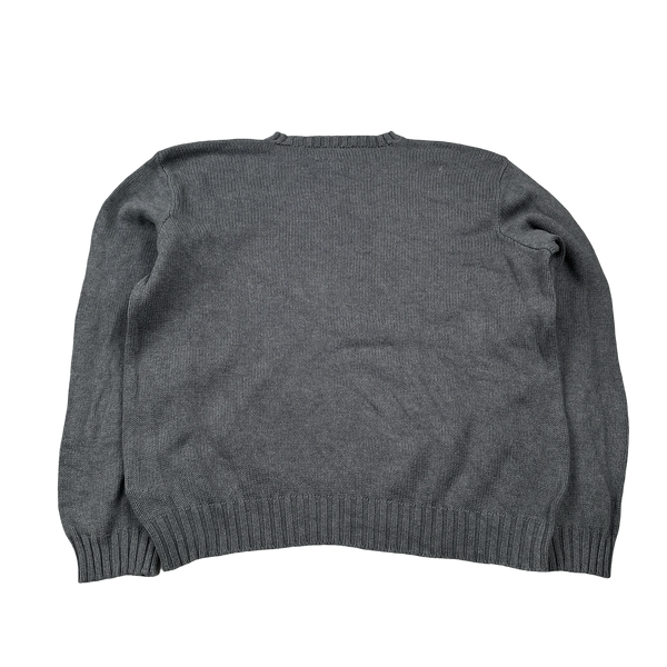 Ralph Lauren Grey Knit Crewneck Jumper - Large