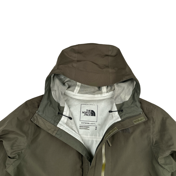 North Face Khaki Futurelight Lightweight Rain Jacket - Small