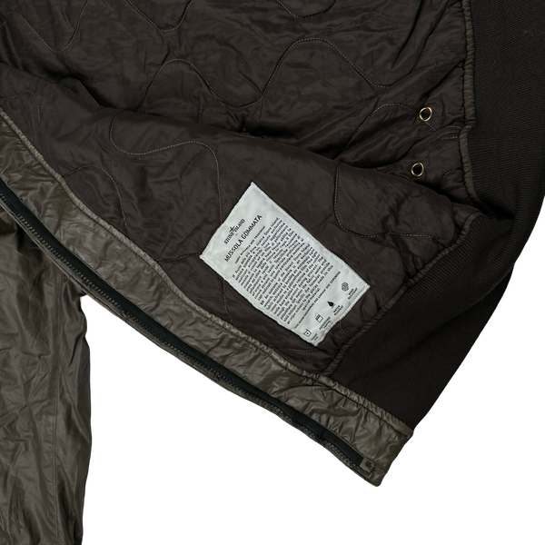 Stone Island 2011 Brown Mussola Gommata Hooded Jacket - 3XL