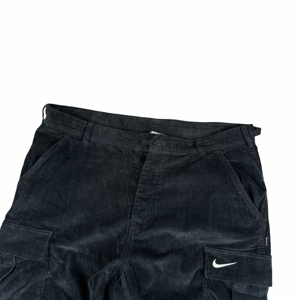 Nike X Supreme Black Spellout Corduroy Cargo Trousers  - XL
