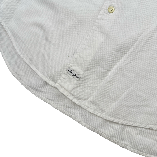 CP Company 1999 White Lino Flax Buttoned Shirt - Medium
