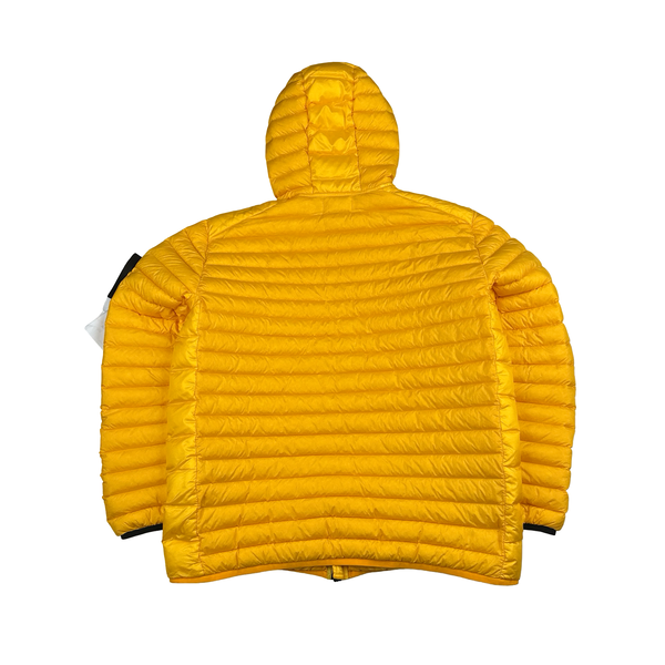 Stone Island Yellow Loom Woven R Nylon Down TC Puffer - XL