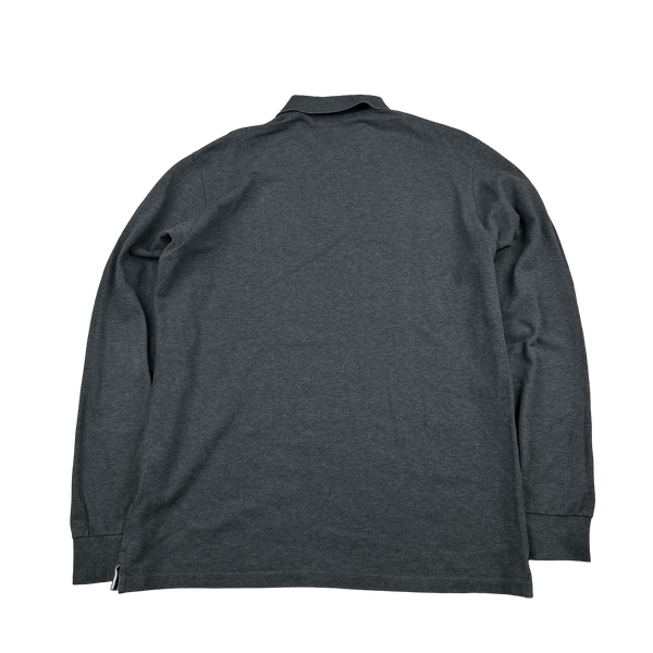 Stone Island Grey Cotton Long Sleeve Polo Shirt - XL