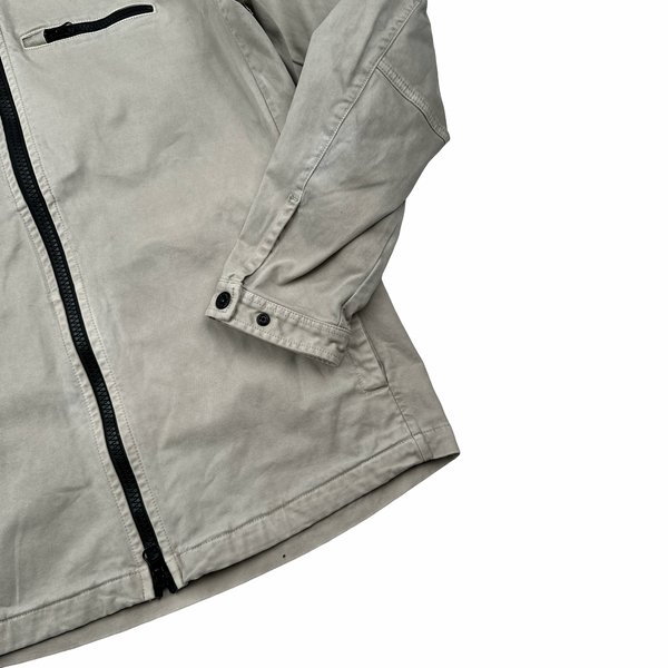 Stone Island 2016 Cream Thick Cotton Hooded Overshirt - Medium