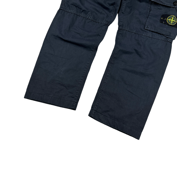 Stone Island 2020 Blue Cargo Slim Fit Cargo Trousers - 36"