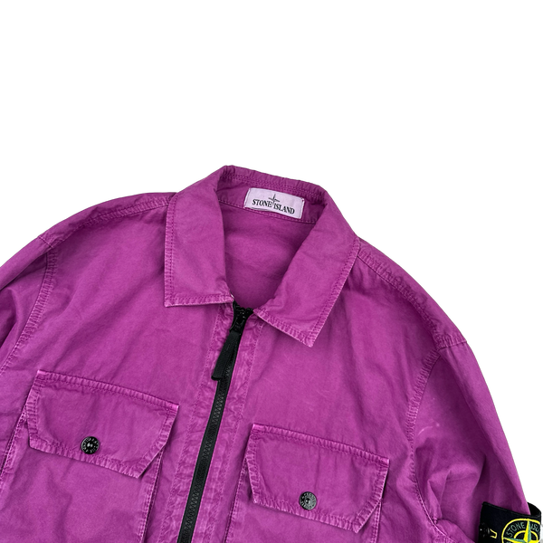 Stone Island 2021 Purple Cotton Overshirt - Medium